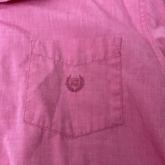 Chaps Mens Long Sleeve Button-Down Shirt XL Pink Easy Care Cotton Blend - Picture 3 of 8